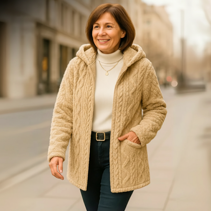 Maya - Warm Interwoven Fleece Cardigan