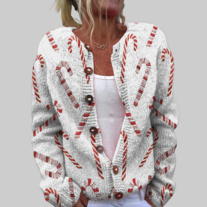 Carla - Festive Candy Cardigan