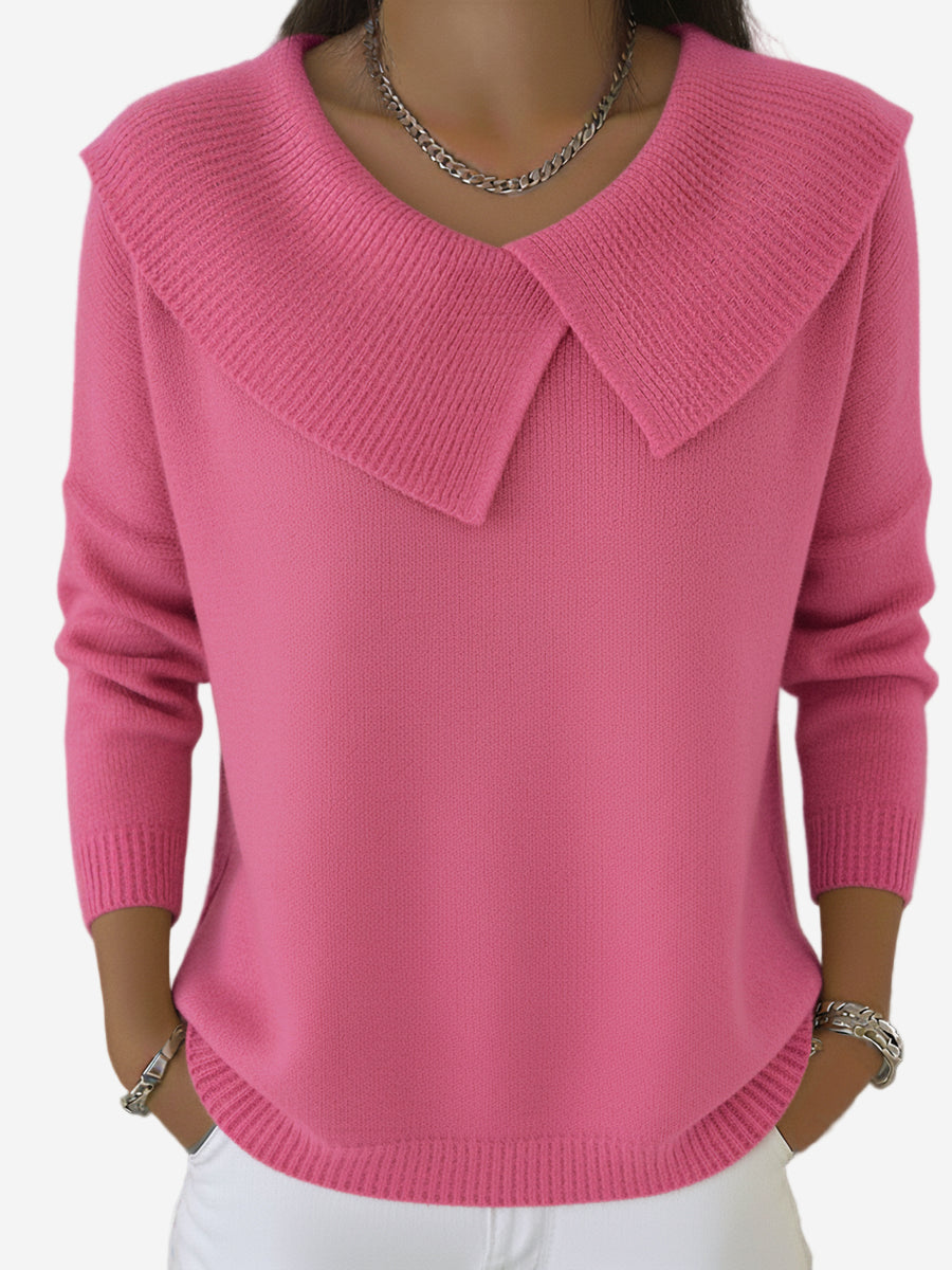 Delora - Elegant Wide Sailor Collar Sweater