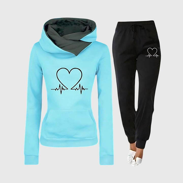 Gloria™ | Heart Graphic Hoodie & Jogger Set