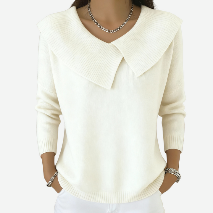 Dahlia - Soft Ribbed Collar Sweater