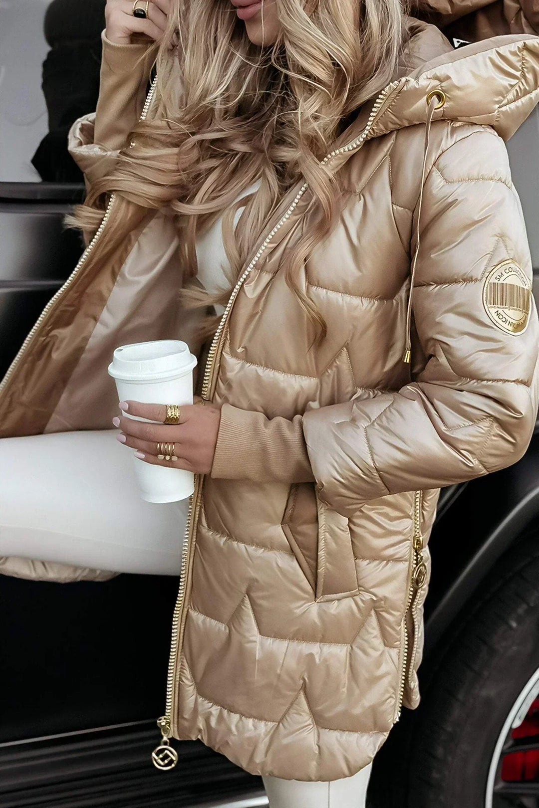 Zephyra™ | Elegant Padded Hooded Coat