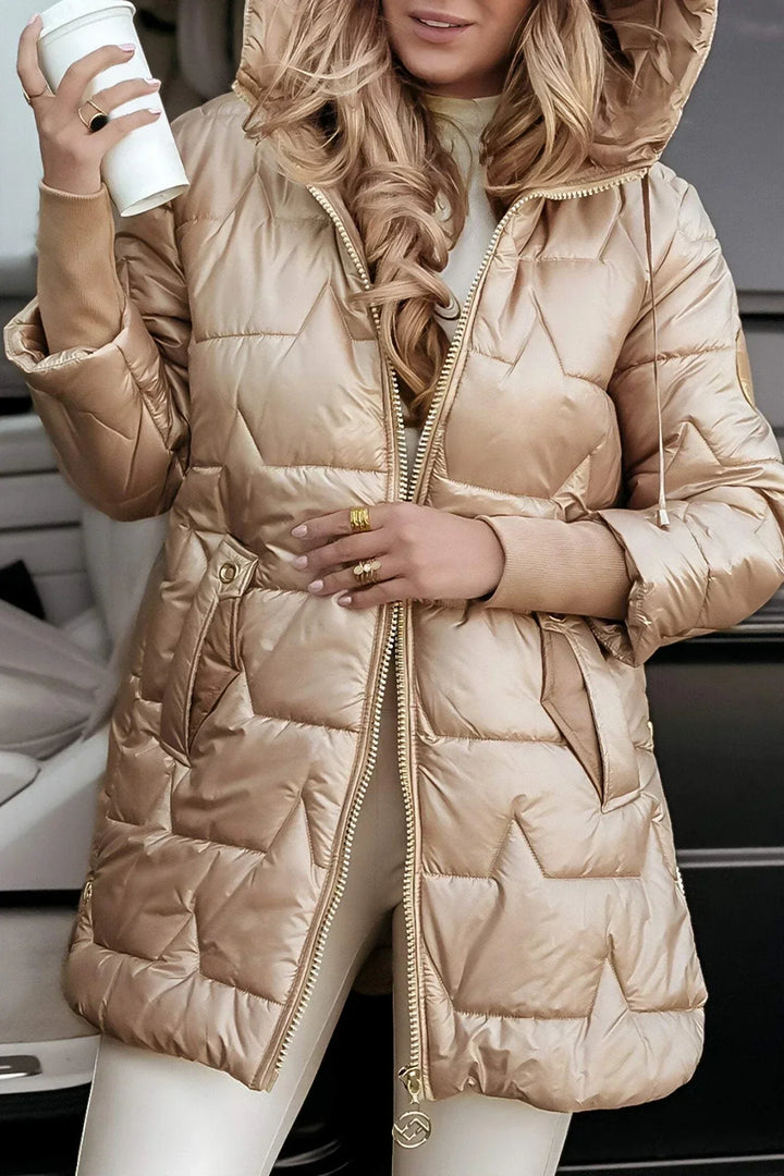 Zephyra™ | Elegant Padded Hooded Coat