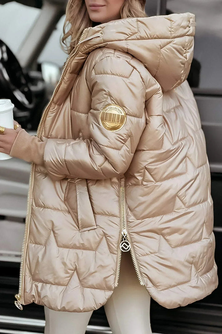 Zephyra™ | Elegant Padded Hooded Coat