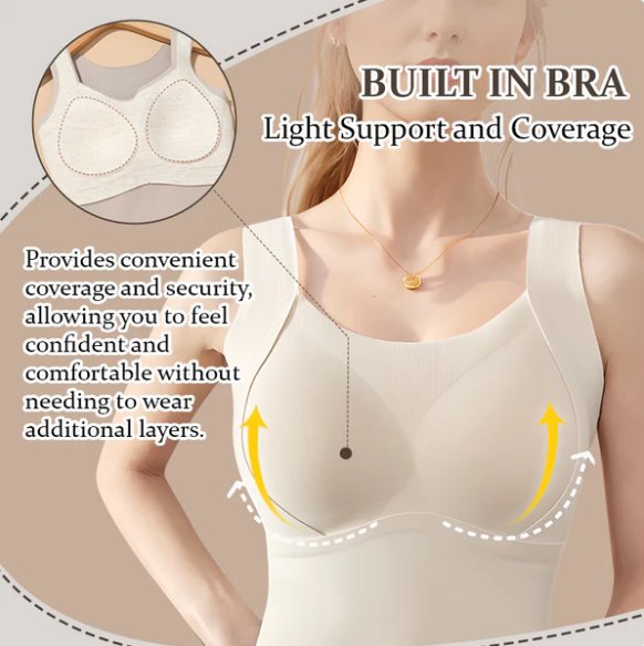 Corliss - Comfort 3-in-1 Tank Top: Built-in Bra, Gentle Shaping & Thermal Warmth