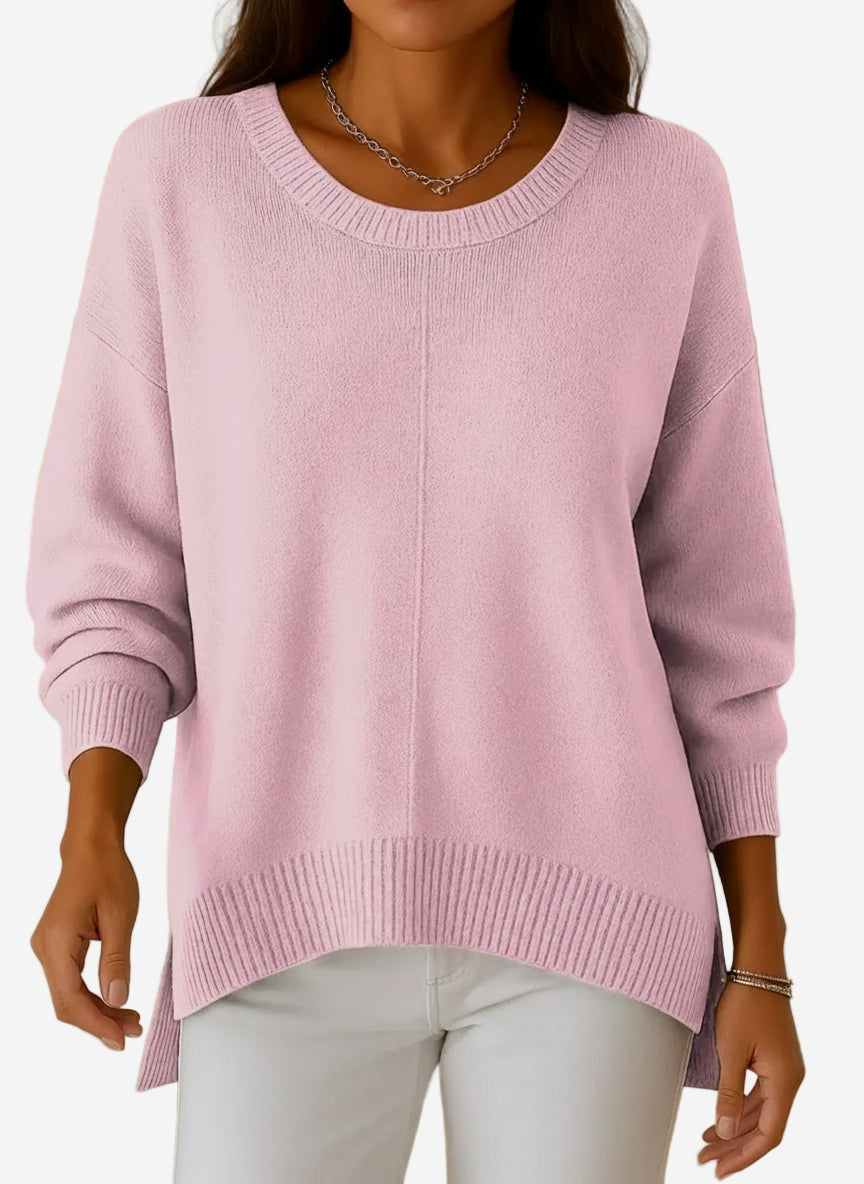 Selah - Crew Neck Long Sleeve Knit Sweater