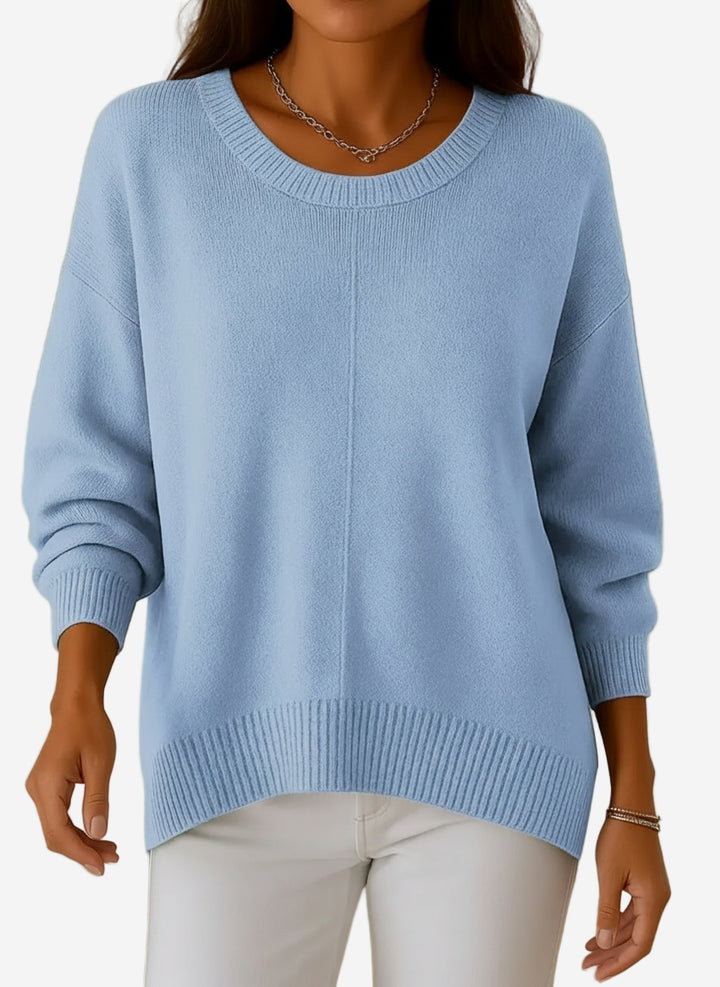 Selah - Crew Neck Long Sleeve Knit Sweater
